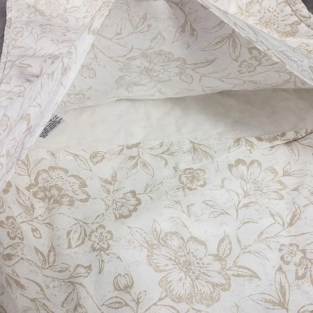 Charter Club Floral Quilt Sham Standard Multicolor Reversible Cotton Bedding